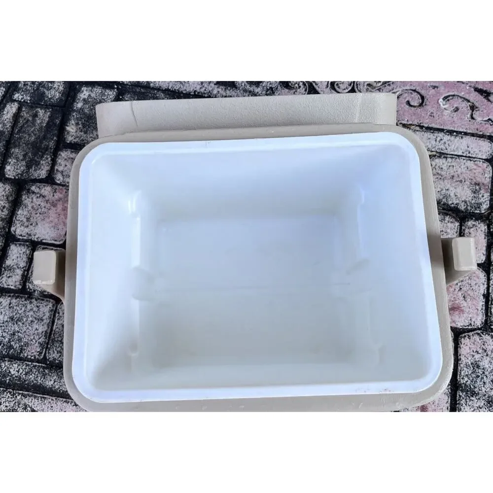 VINTAGE RETRO SKOTCH TARTAN COOLER ICE‎ CHEST PICNIC 6 PACK 11” X 12 X8” RARE